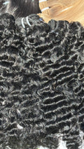 CAMBODIAN VIRGIN BUNDLES - BURMESE CURLY (NATURAL BLACK)